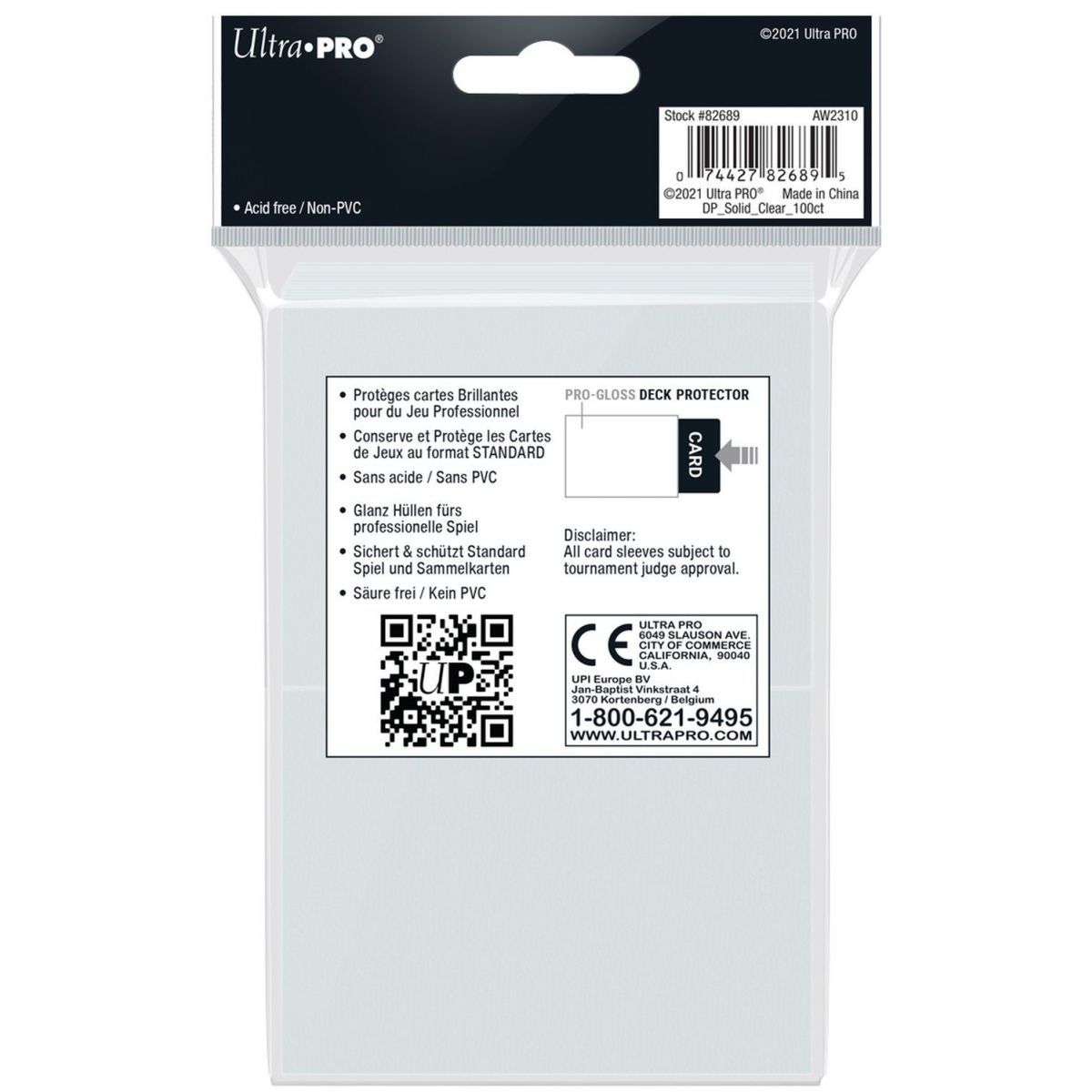 Ultra Pro - Protèges Cartes - Standard - Clear - Transparent (1000)