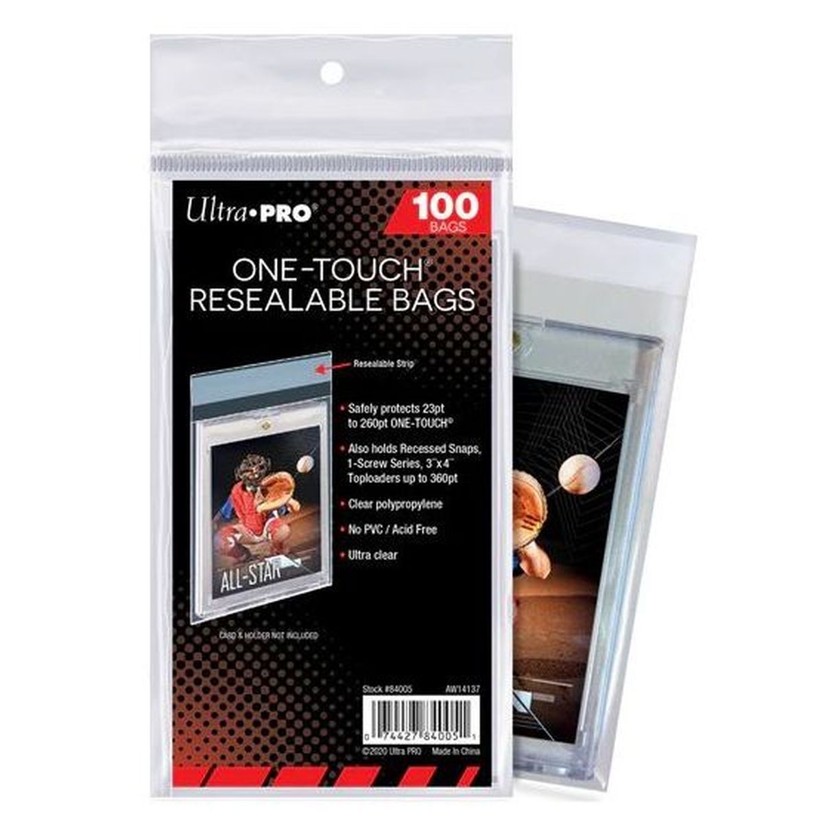 Item Ultra Pro - Team Bags - One-Touch Resealable Bag - Protège-cartes One-Touch Refermables (100)