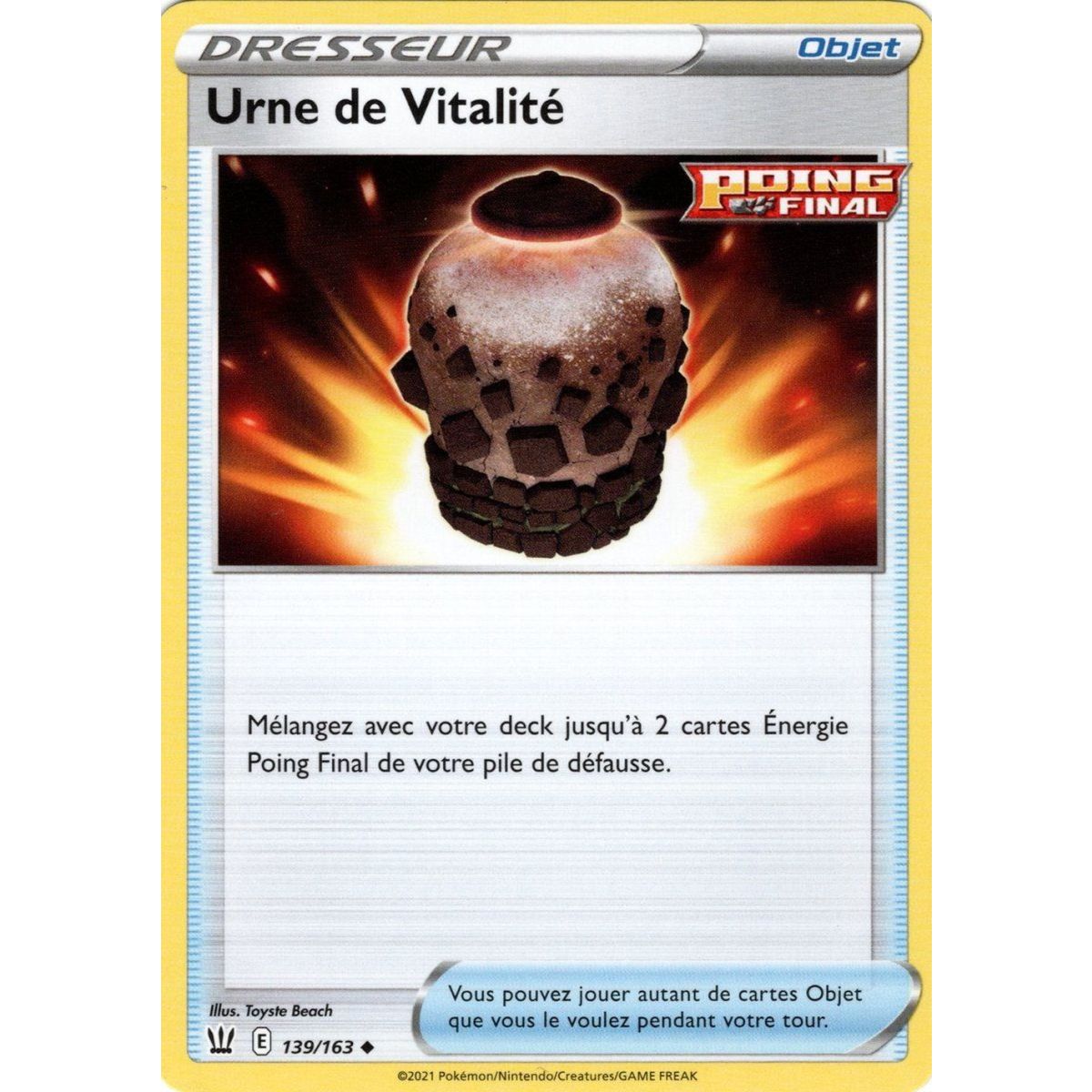 Item Urne de Vitalité - Peu Commune 139/163 - Epee et Bouclier 5 Style de Combat