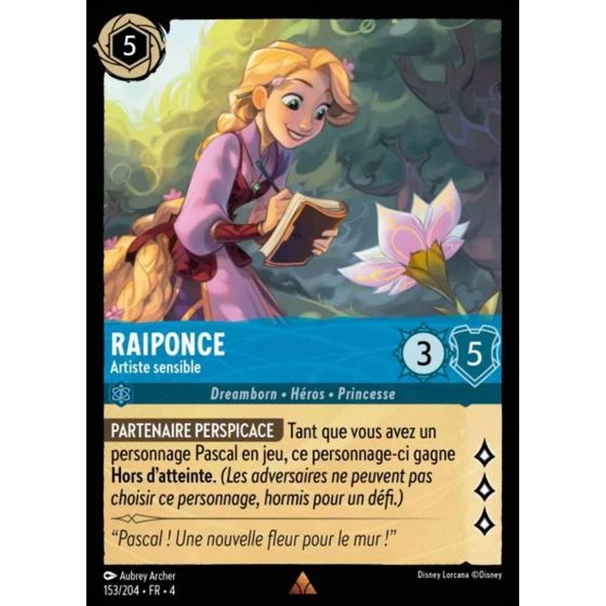 Raiponce, Artiste sensible - 153/204 - URR - Le Retour d'Ursula - Brillante - Premium - Français