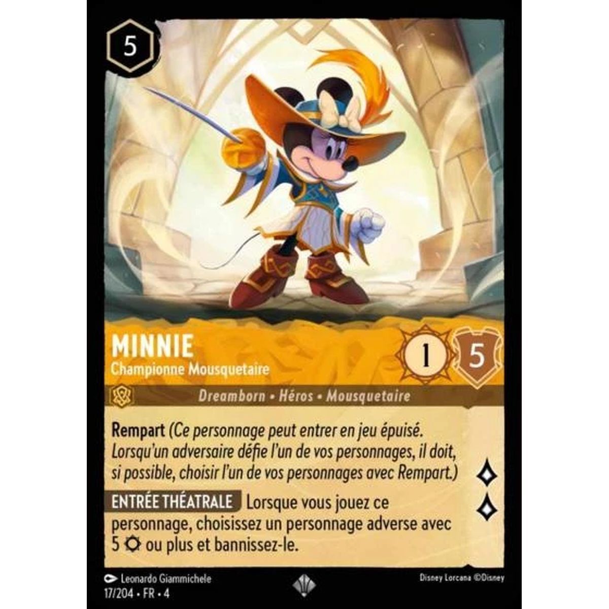 Item Minnie, Championne Mousquetaire - 17/204 - URR - Le Retour d'Ursula - Super Rare - Français