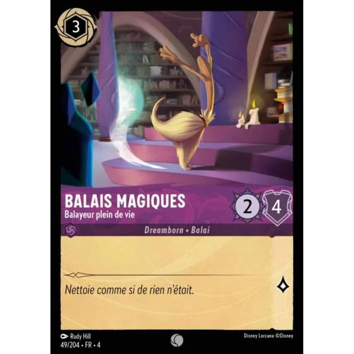 Balais magiques, Balayeur plein de vie - 49/204 - URR - Le Retour d'Ursula - Brillante - Premium - Français