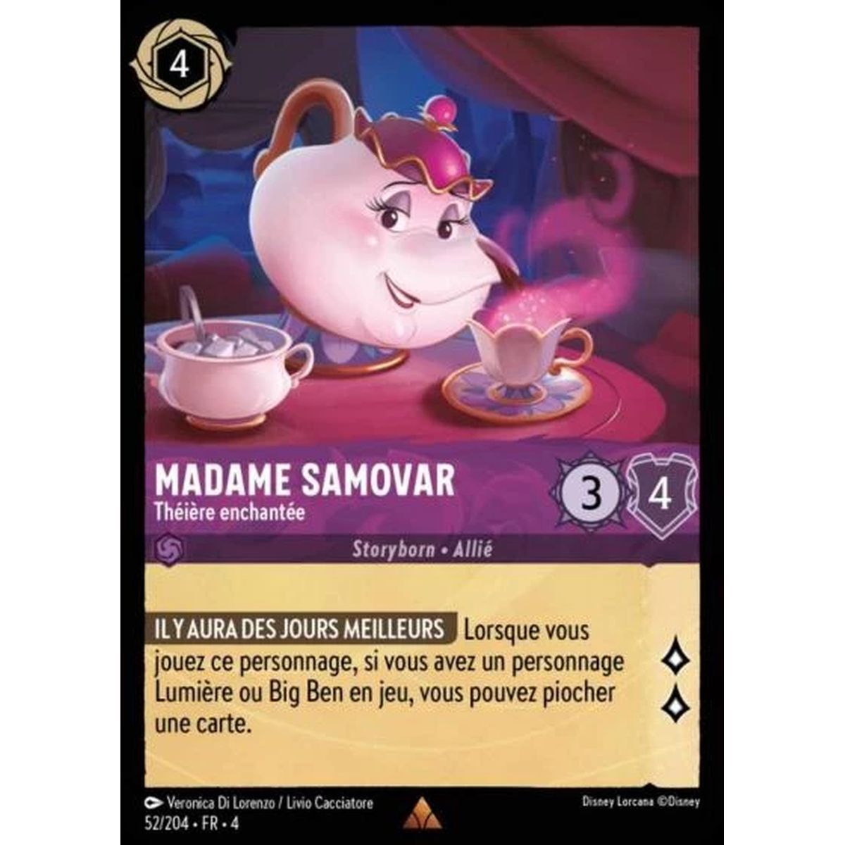 Madame Samovar, Théière enchantée - 52/204 - URR - Le Retour d'Ursula - Rare - Français