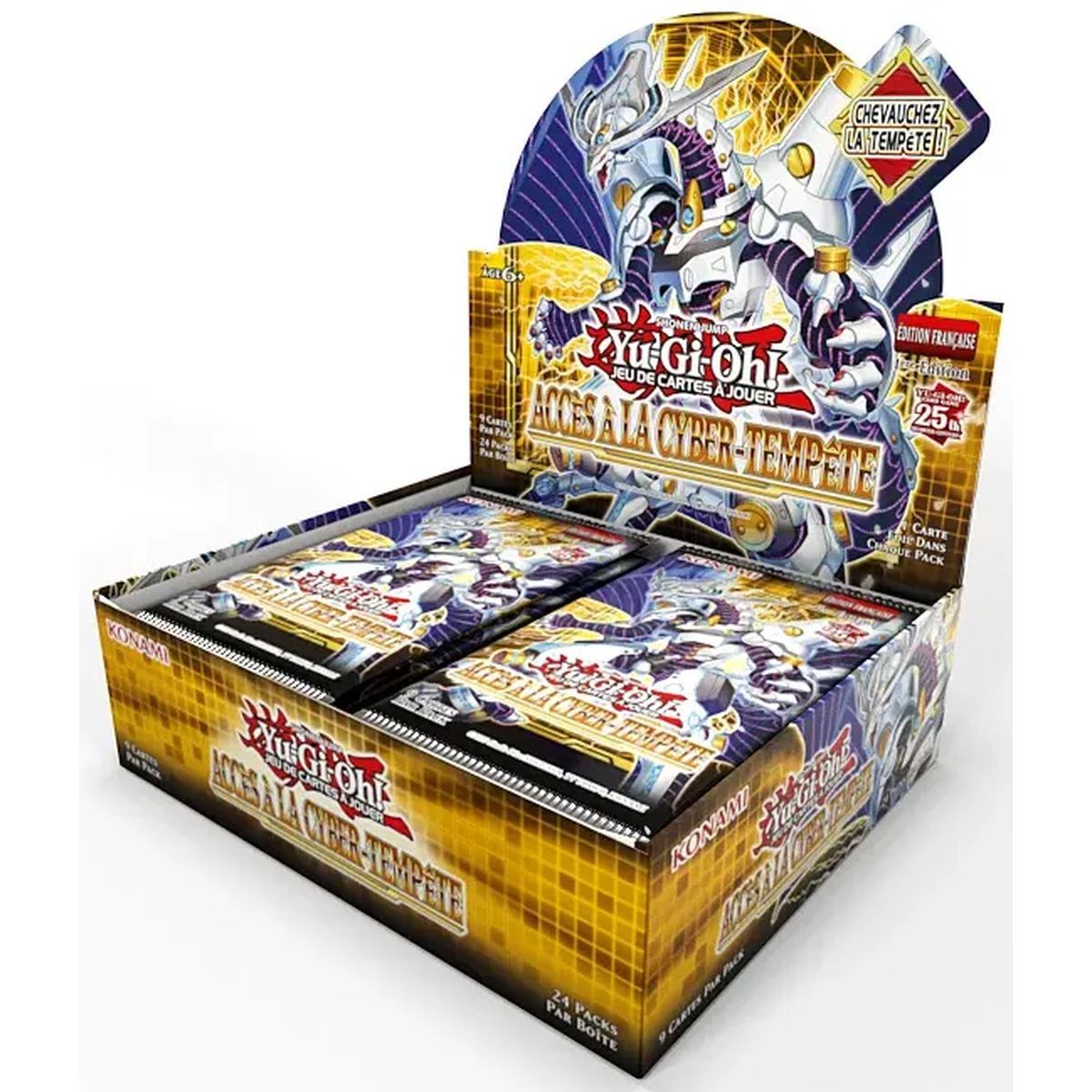 Yu-Gi-Oh! - Display - Boite de 24 Boosters - Accès à la Cyber-Tempête - FR