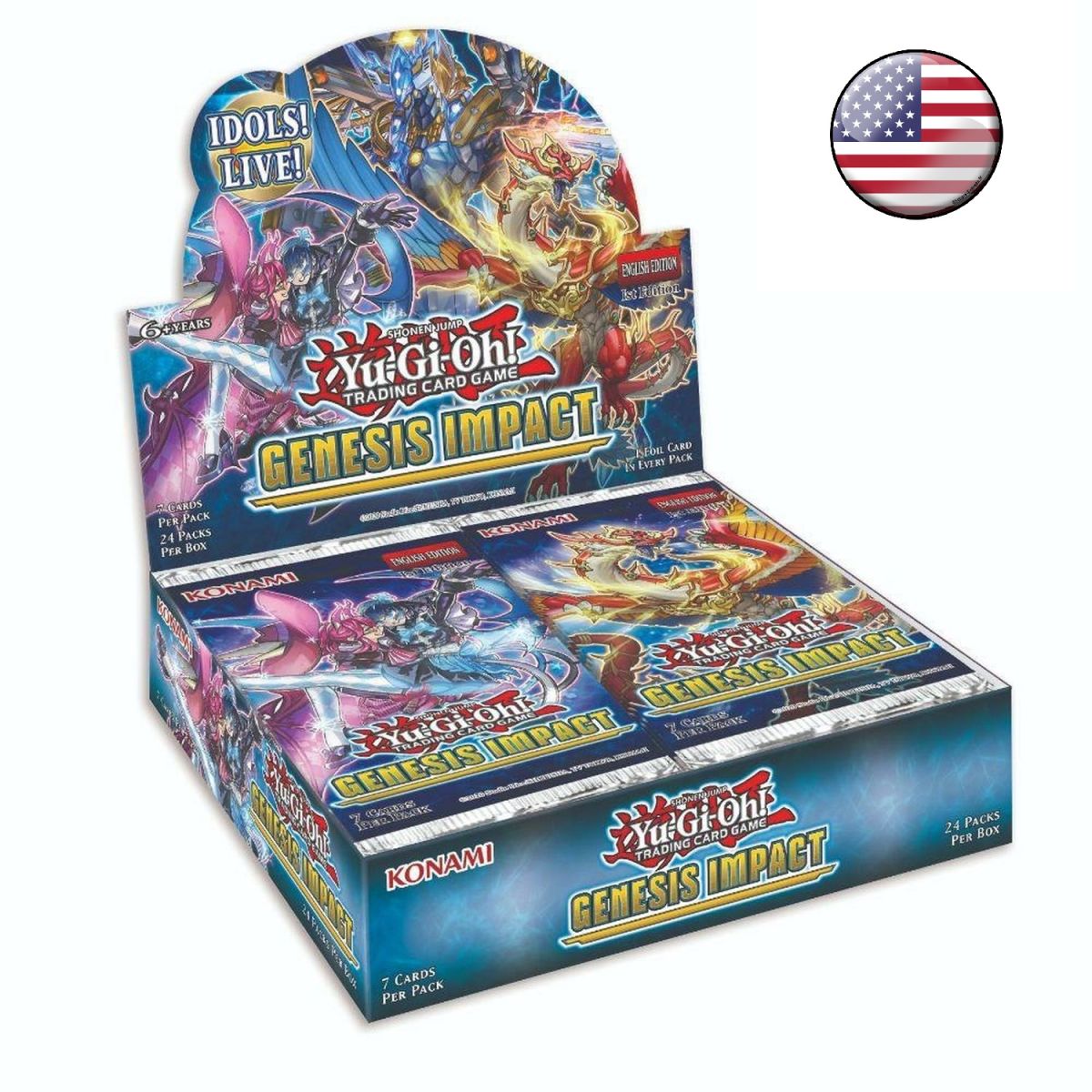 Yu-Gi-Oh! - Display - Boite de 24 Boosters - Impact de la Génèse - Americain US