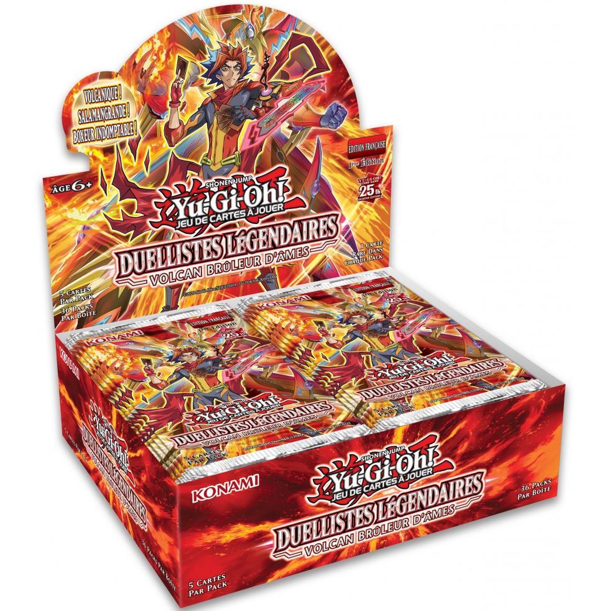 Yu-Gi-Oh! - Display - Boite de 36 Boosters - Duellistes Légendaires : Volcan Bruleur d'Ames - LED10 FR